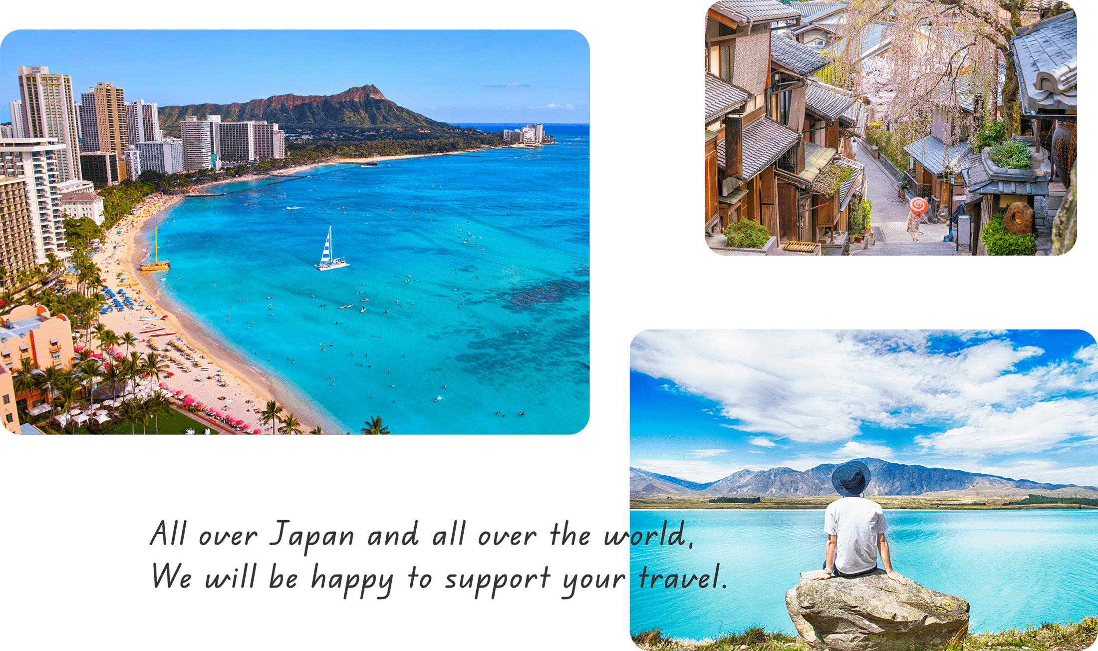 We support your travel throughout Japan and around the world.
